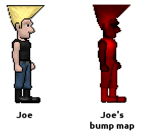 A texture and its bump map
