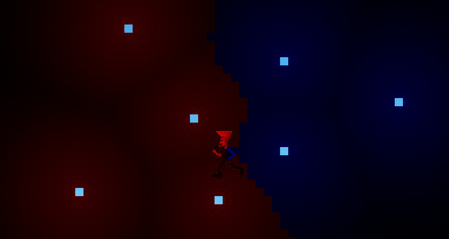 A render from the game without any blending between colored lights